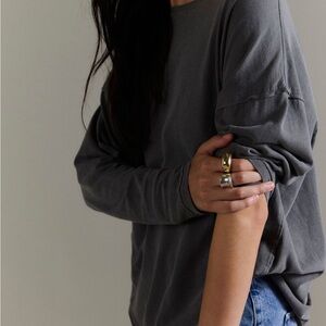Free People We The Free Gray longsleeve Top